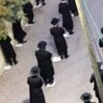 Gerer Rebbe Prays For First Time in Outdoor Social Distance Minyan, Belzer Prays In Shul