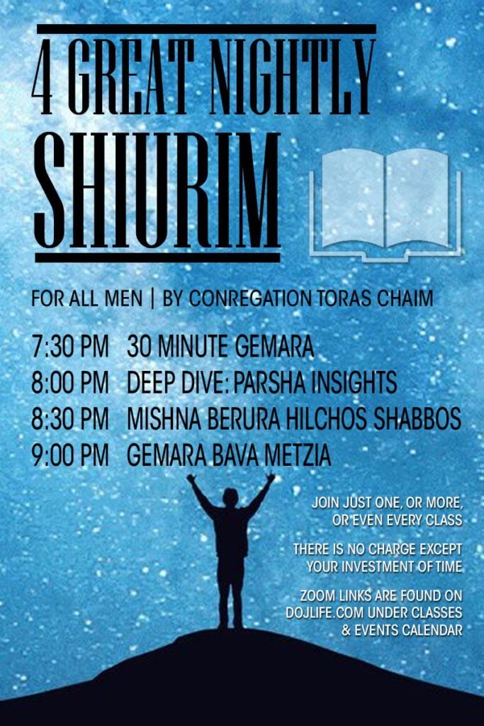 4 Great Nightly Shiurim from CTC 1