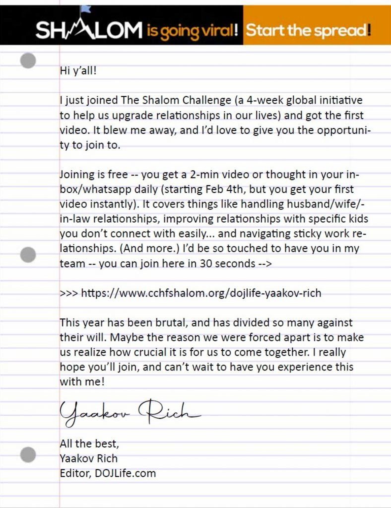 Please Join My CCHF Shalom Challenge Team 1