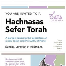 Hachnasas Sefer Torah at DATA of Plano