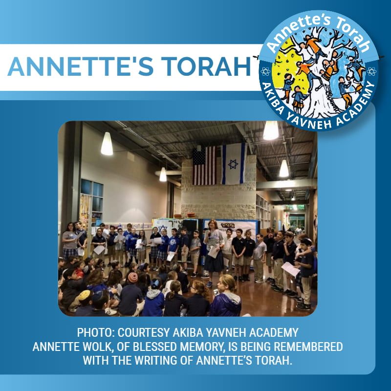 Annette’s Torah: New Torah Honors Legacy of Special Teacher 1