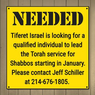 Rabbi Needed: To Lein Torah & Deliver Drasha - DOJLife.com 2025