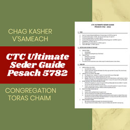 CTC Ultimate Pesach Seder Guide 5782 – 2022 2 CTC Ultimate Pesach Seder Guide 5782 – 2022