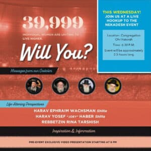 Tonight at Ohr HaTorah: Nekadesh – Live Higher: Inspiration & Information Event for Women Only: Now Includes Phone Number for Event Recordings.