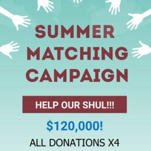 Congregation Ohr HaTorah Summer Matching Campaign