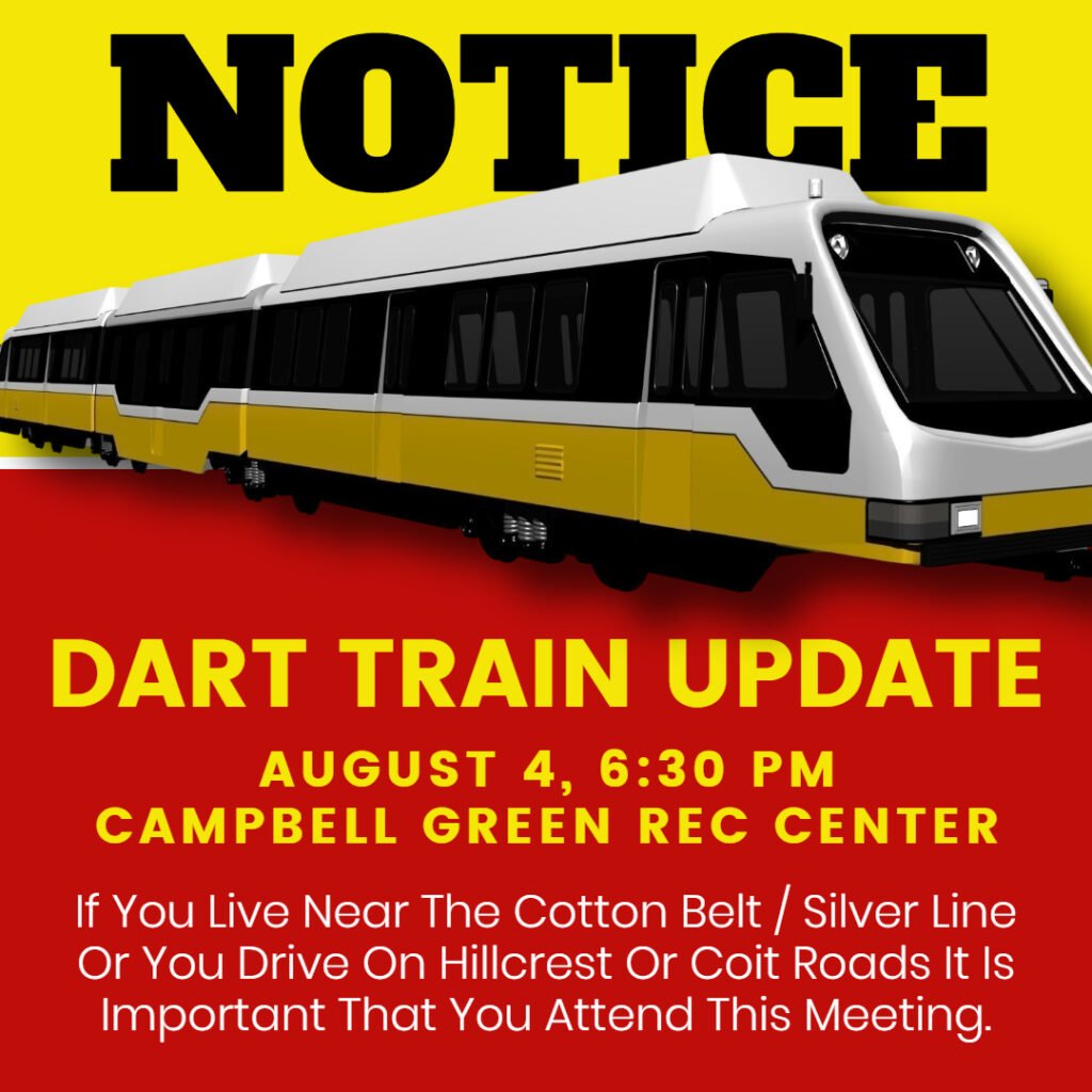 NOTICE: Dart Train Update Meeting