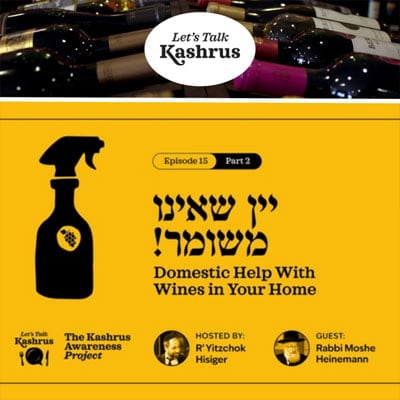 Watch: Let’s Talk Kashrus: Domestic Help with Wines at Home