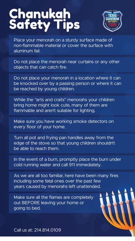 Chanukah Safety Tips from Texas Chaverim