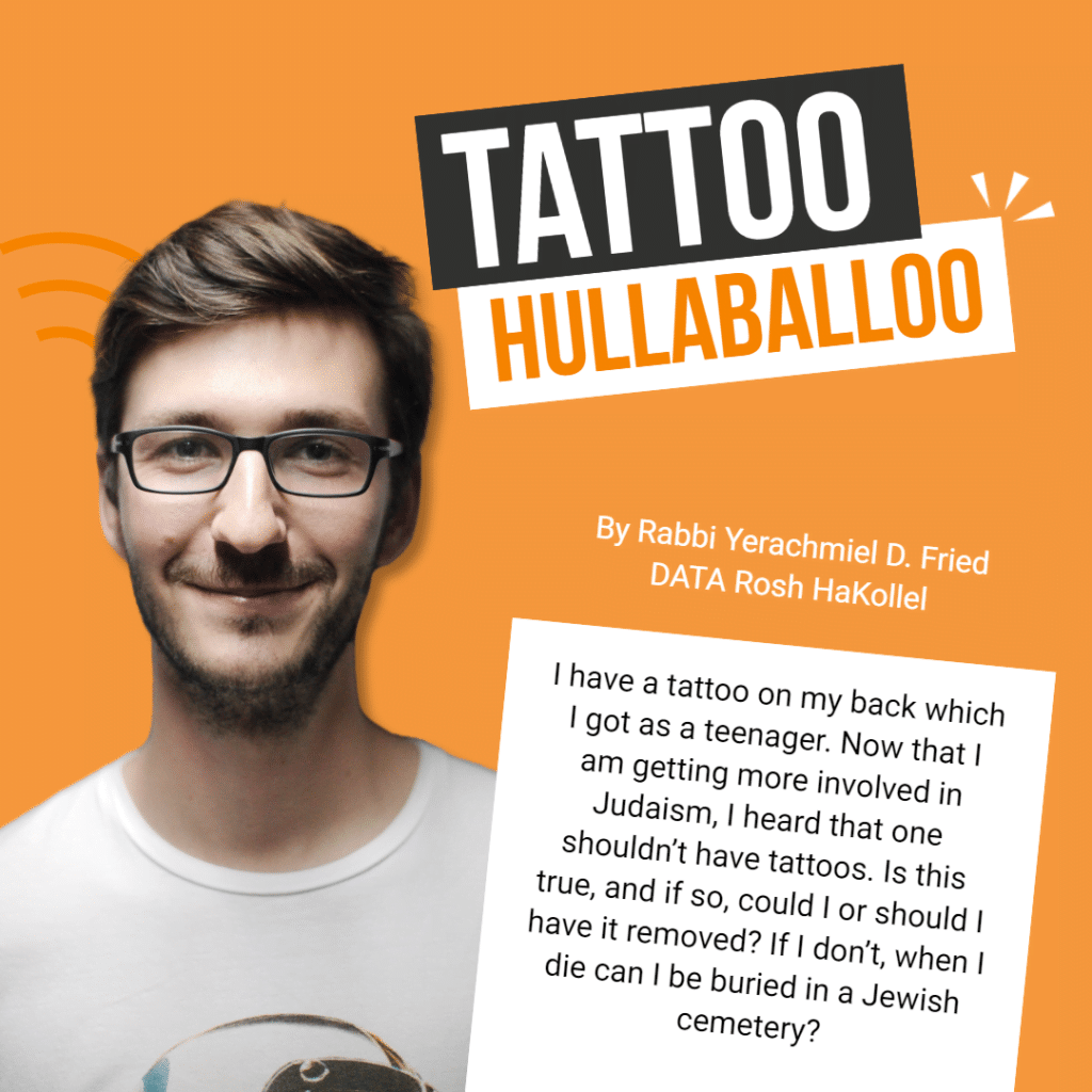 Ask the Rabbi: Tattoo Hullaballoo. By Rabbi Yerachmiel D. Fried