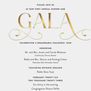 Bikur Cholim of Dallas First Annual Dinner & Gala