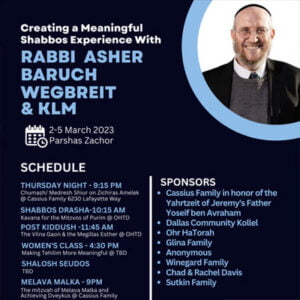 DATA Presents: Rabbi Asher Baruch Wegbreit & KLM