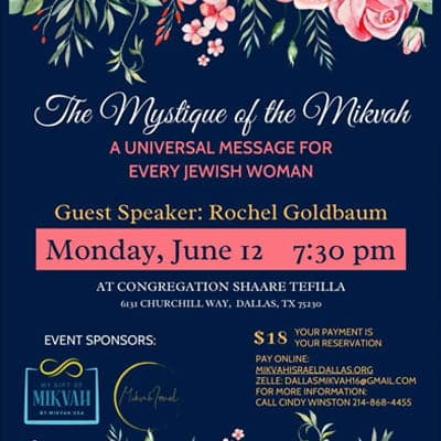 The Mystique of the Mikvah: A Universal Message for Every Jewish Woman