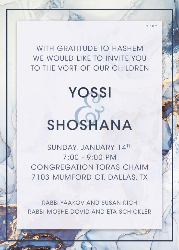 You are invited to the Rich-Schickler Vort