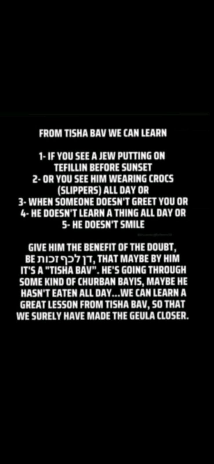 What We Can Learn From Tisha B'Av 2024