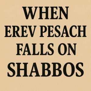 Guide to Erev Pesach on Shabbos
