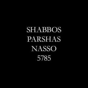 Shabbos Parshas Nasso 5785 15 Shabbos Parshas Nasso 5785