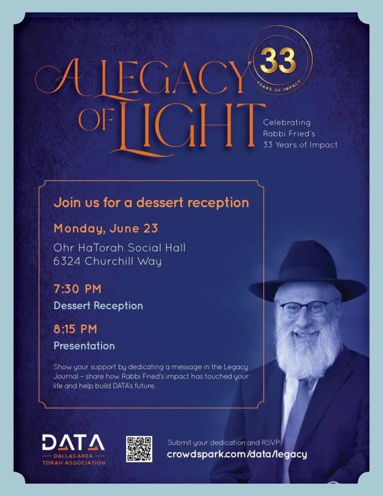 A Legacy of Light: Celebrating Rabbi Fried’s 33 Years of Impact