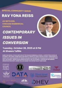 Rav Yona Reiss: Contemporary Issues in Conversion