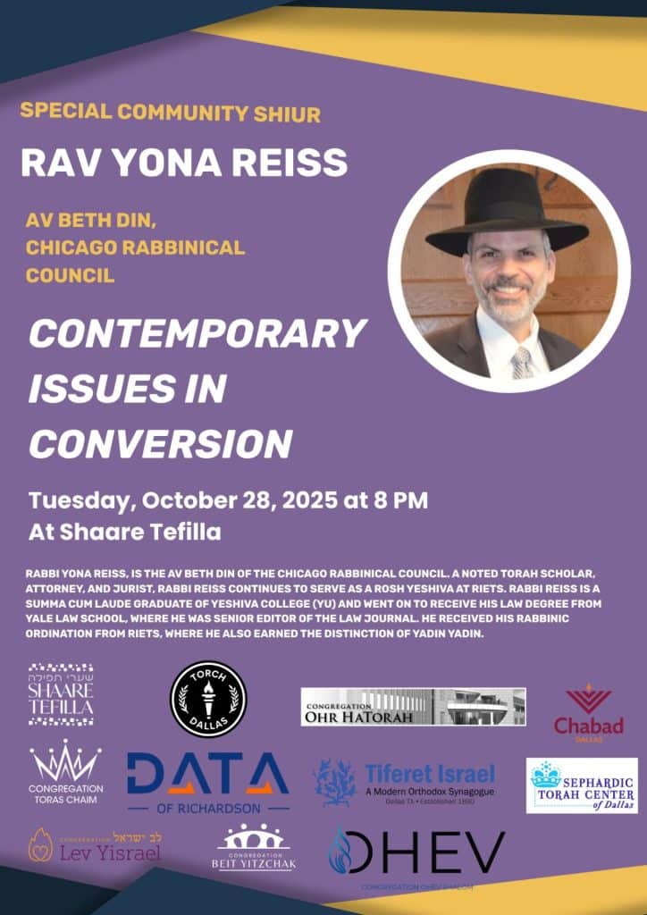 Rav Yona Reiss: Contemporary Issues in Conversion 3