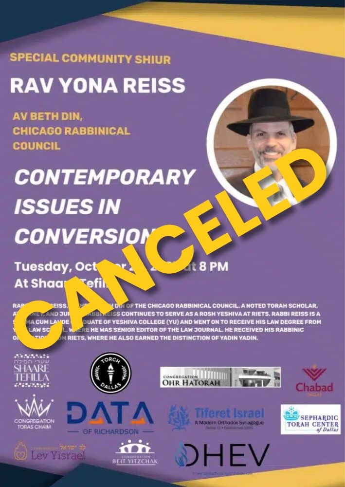 Rav Yona Reiss: Contemporary Issues in Conversion 1