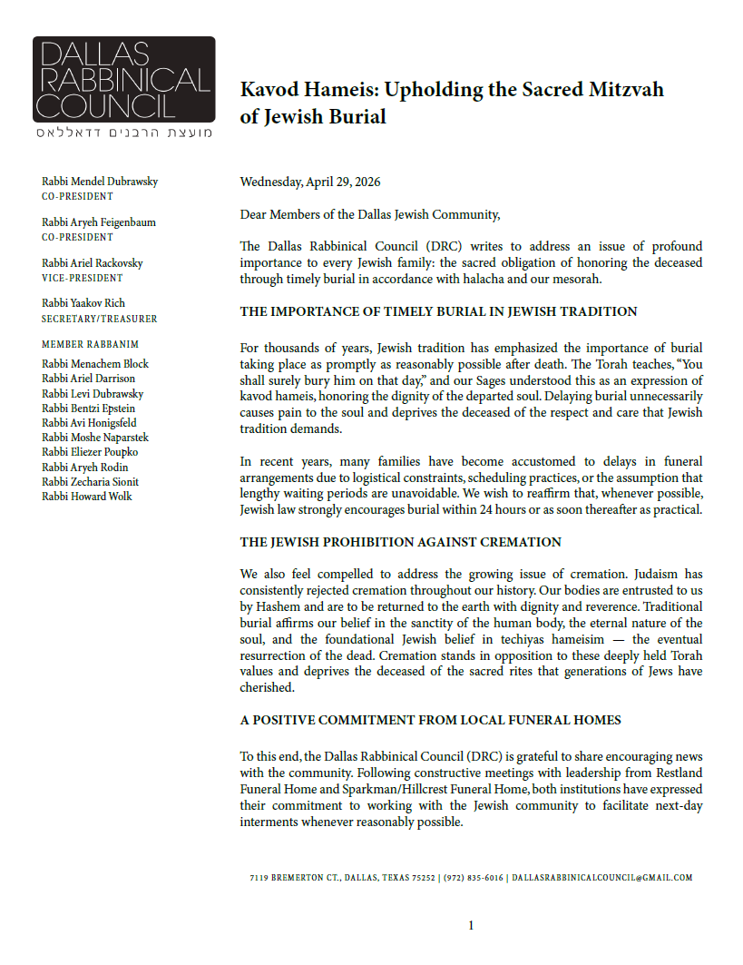 Timely Burial Page One